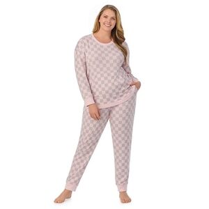 Cuddl Duds Sweater Knit Crewneck Top & Jogger Pajama Set NWT